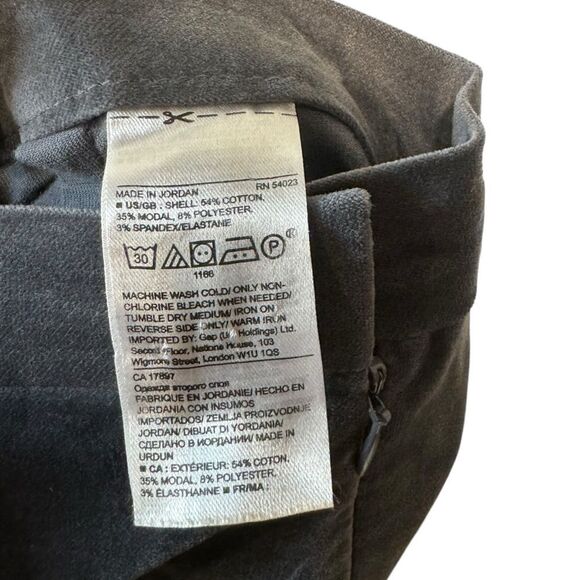 Banana Republic Gray Dark Charcoal DEVON LEGGING FIT STRETCH VELVET ANKLE PANT - Picture 7 of 9